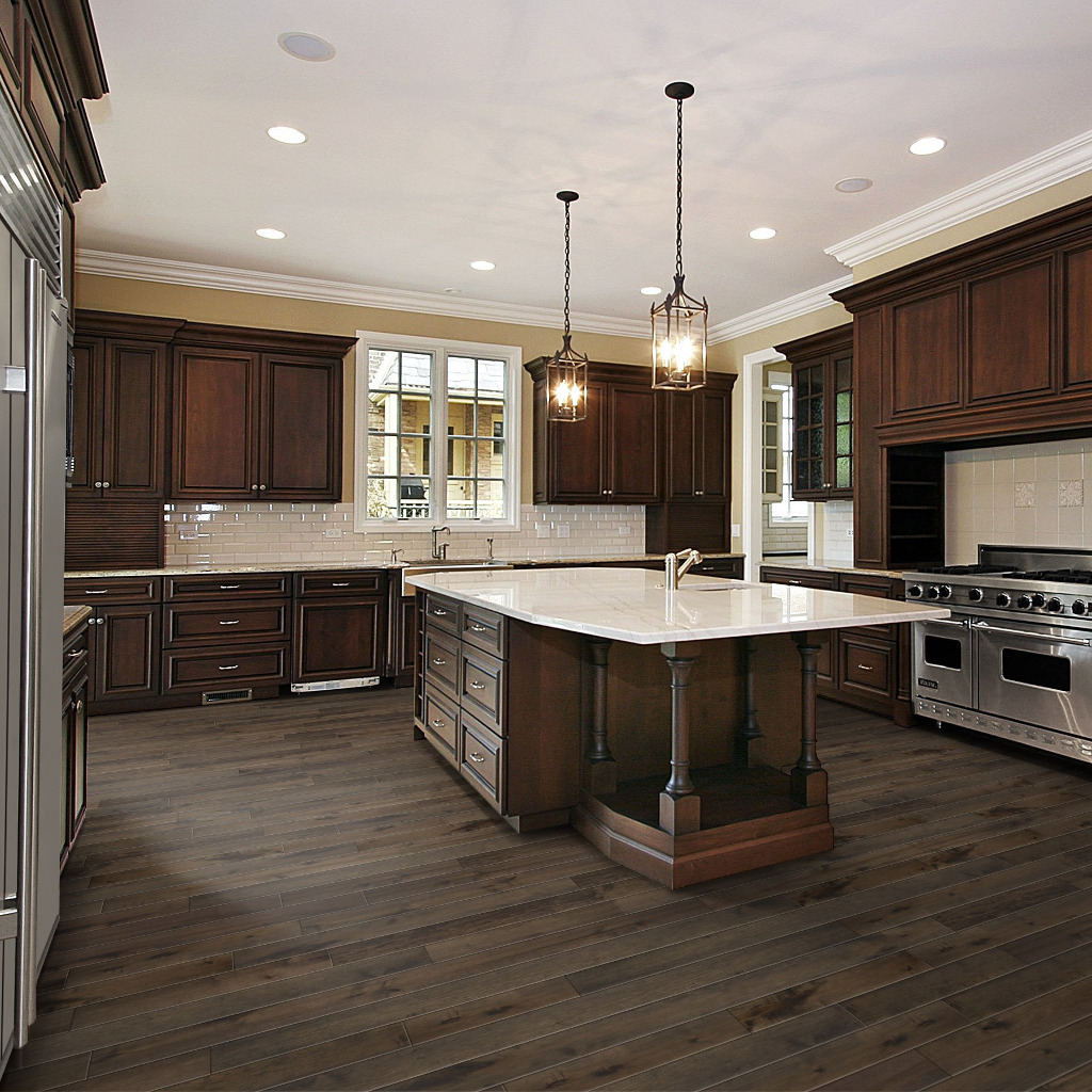 Woodhouse, Parkland, Hennepin Maple Wood Floor shown in a kitchen