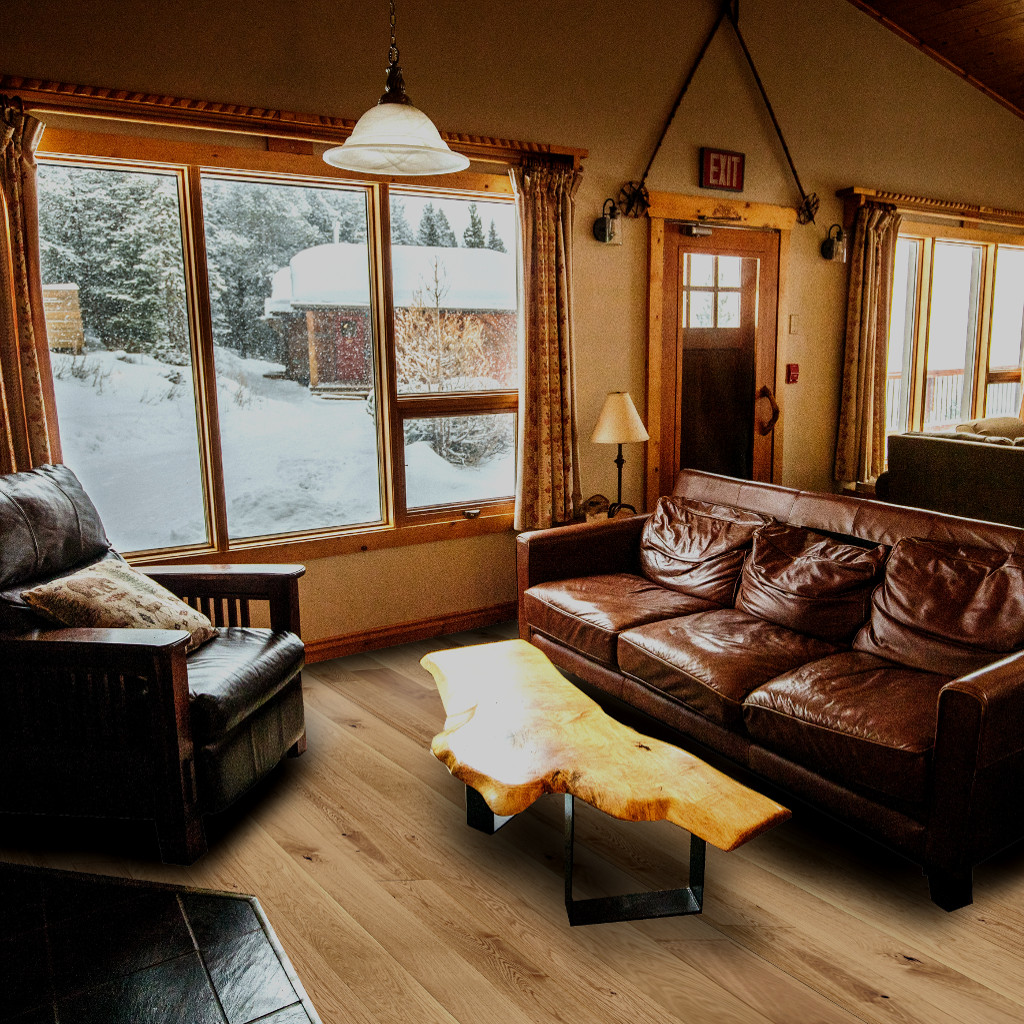 Woodhouse, Macon Essential Oak, Engineered Wood Floor shown in a living room