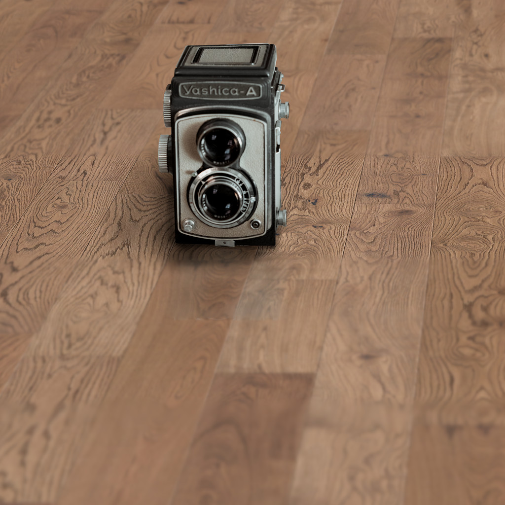 Woodhouse, Crestone Rocky Mountain engineered wood floor shown with a camera