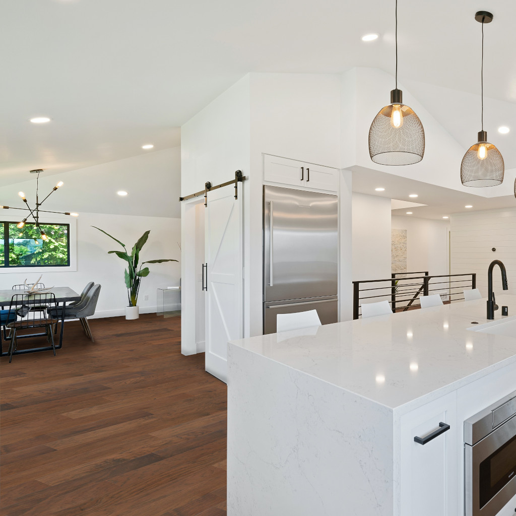 Woodhouse,White Sands Rolling Dunes, Engineered Wood Floor shown in a kitchen