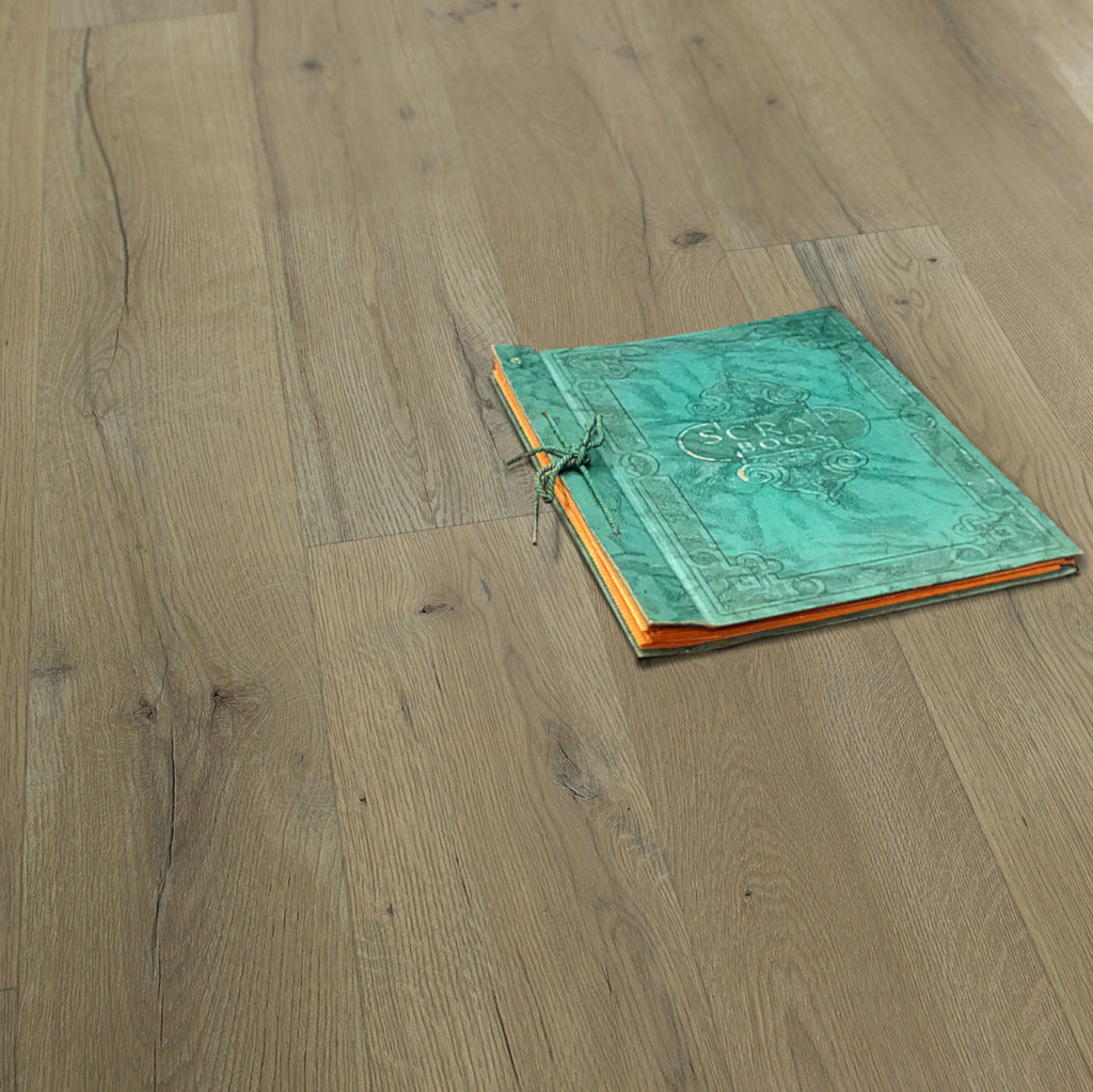 Woodhouse, Patriot Collection, Stones River white oak engineered wood floor shown with
